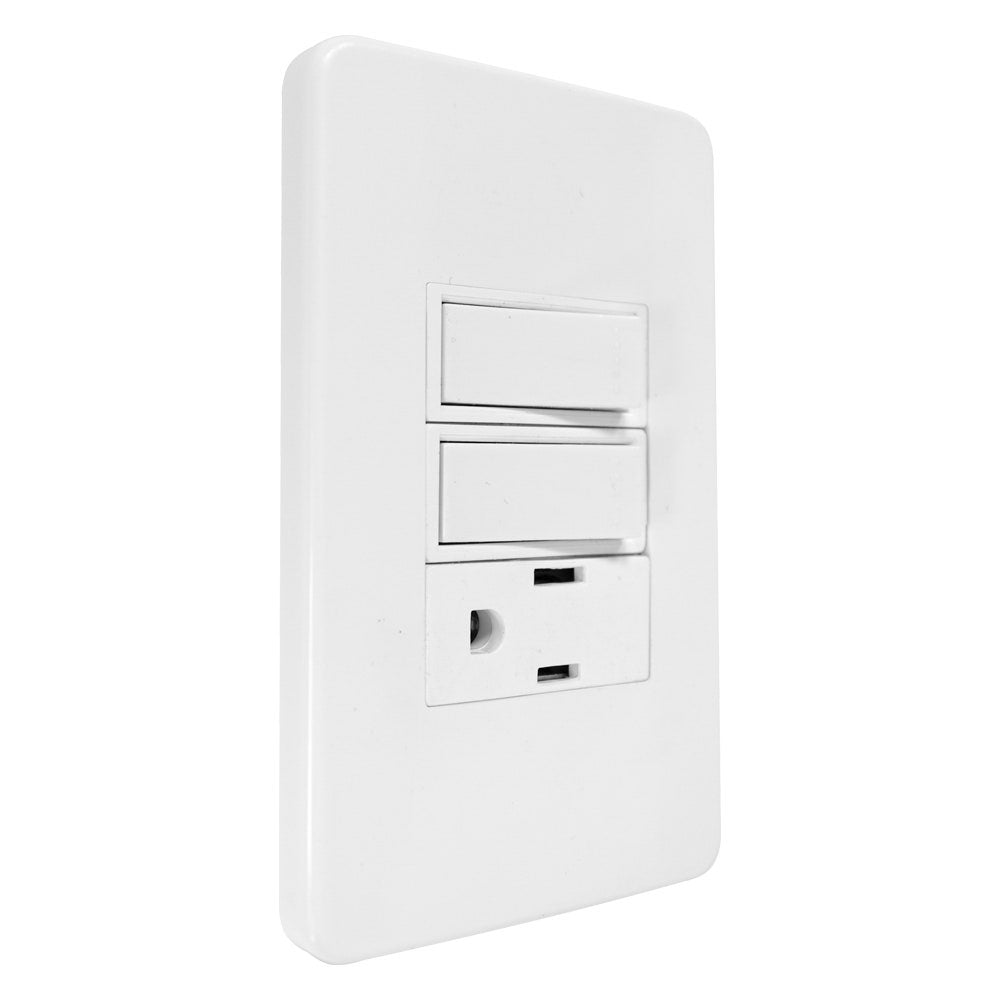 IUSA - Placa tradizione con 2 interruptores y 1 contacto