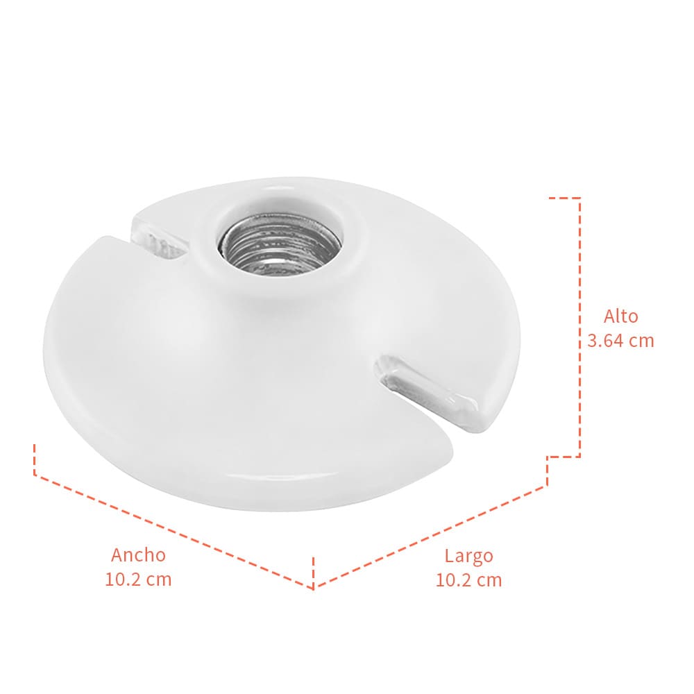 IUSA - Portalámpara redondo de 102 mm embolsado