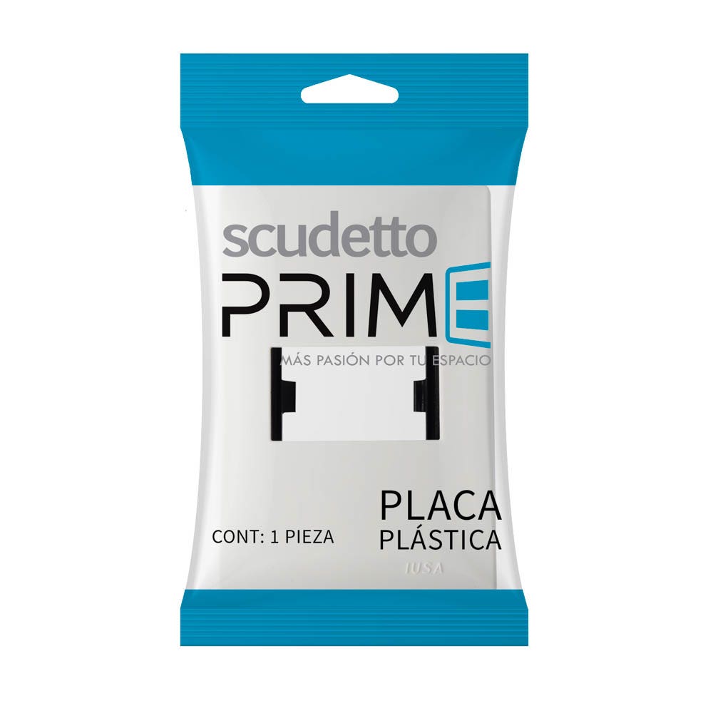 IUSA - Placa scudetto prime de 1 ventana color blanco brillante