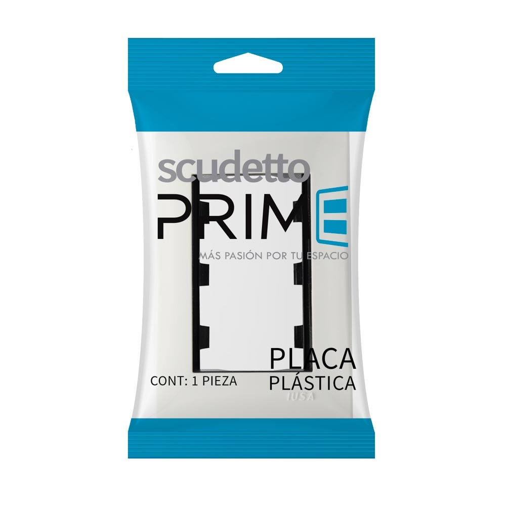 IUSA - Placa scudetto prime de 3 ventanas color blanco brillante