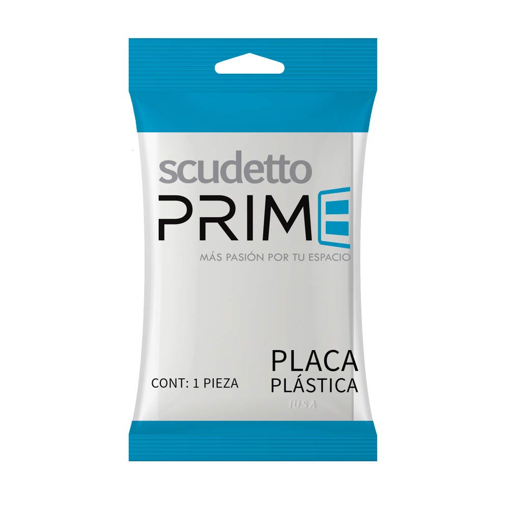 IUSA - Placa ciega scudetto prime color blanco brillante