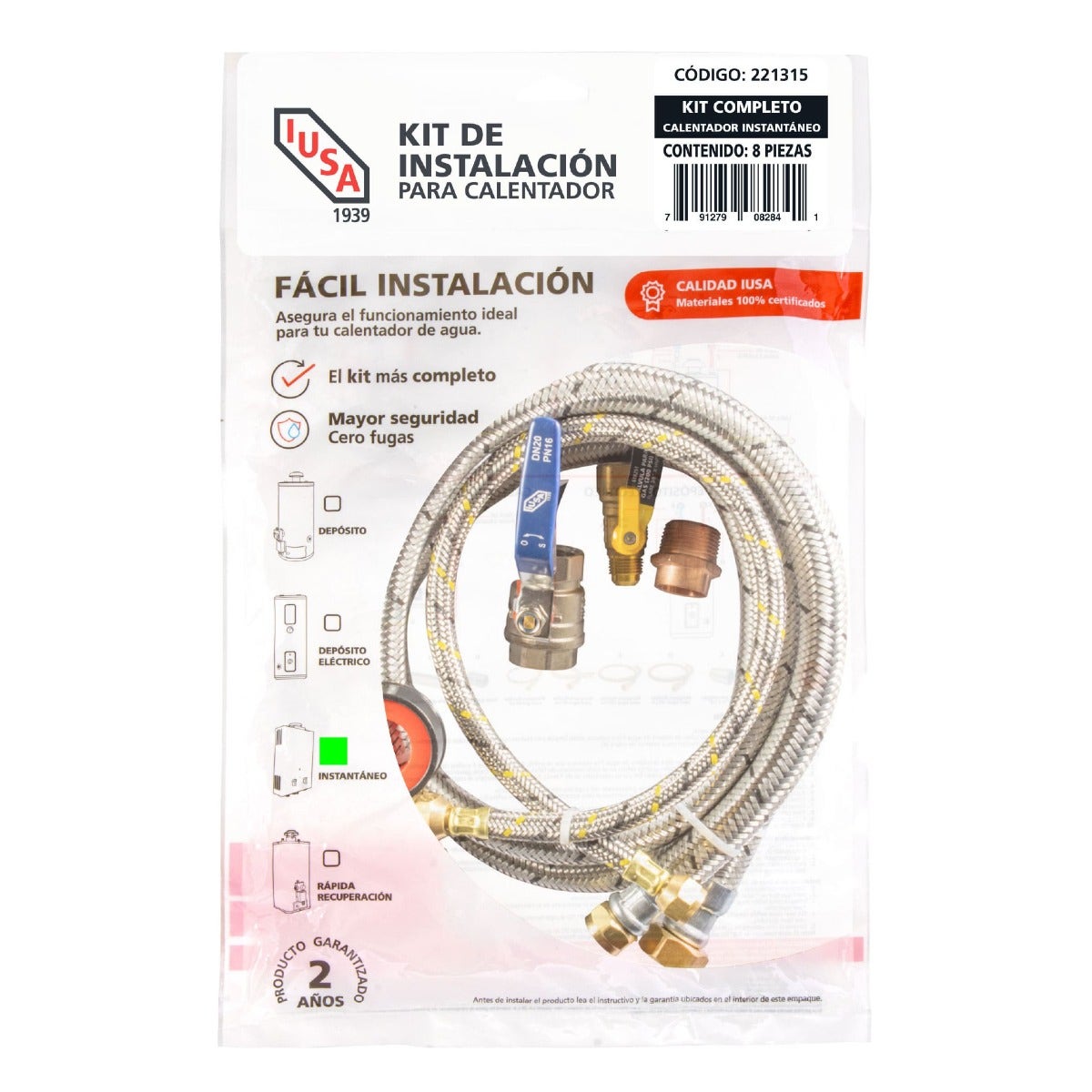IUSA - Kit completo de instalación para calentador instantáneo