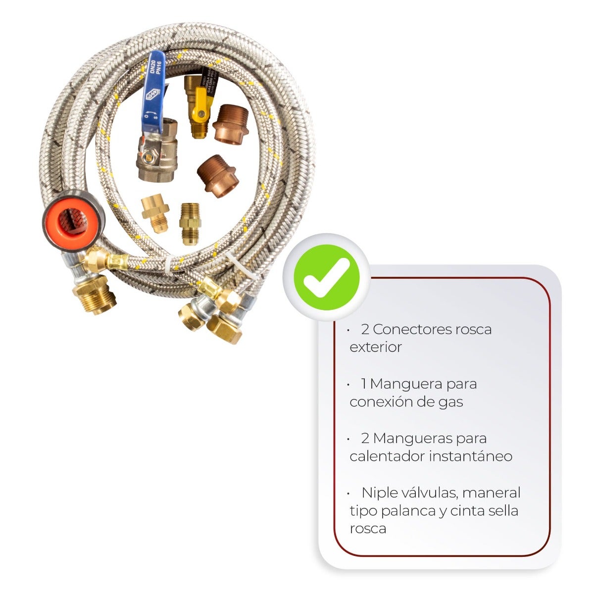 IUSA - Kit completo de instalación para calentador instantáneo