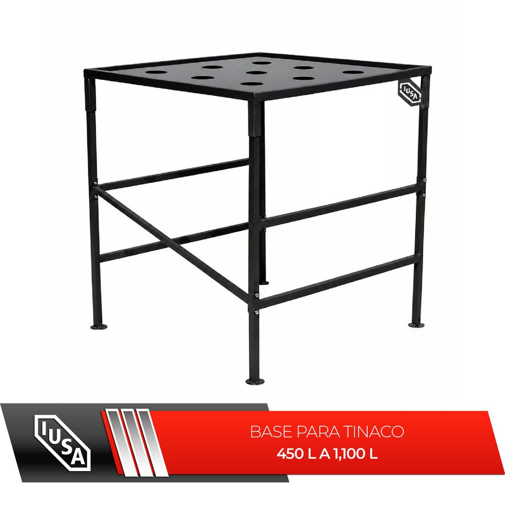 IUSA - Base para Tinacos de 450 L a 1100 L Reforzada Negra IUSA