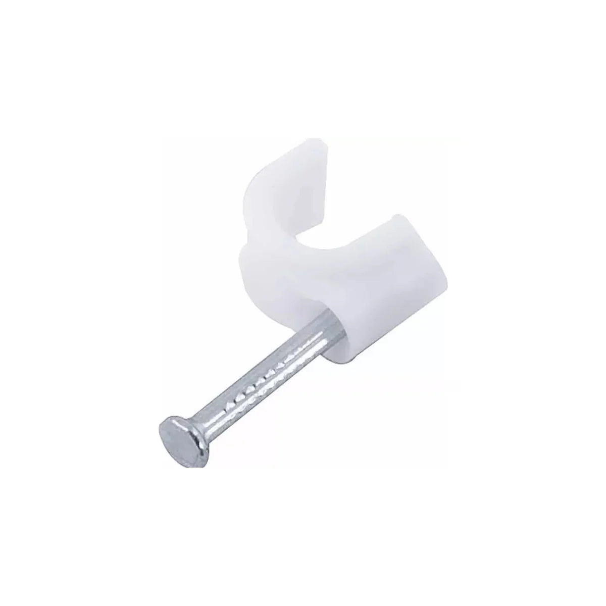 LINKEDPRO - Grapa para Cable Redondo de 10 mm / Resistente a UV / Uso Interior y Exterior / Color Blanco / 100 Piezas