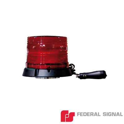 FEDERAL SIGNAL - Burbuja para Emergencia Color Rojo. Montaje Magnético. Consumo 1 A a 12 Vcc, 0.5 A a 24 Vcc
