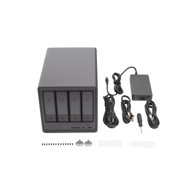 UGREEN - NASync DXP4800 | SO UGOS Pro |  Intel N100 12th Gen Intel® Quad Core™ | 4-Bahias (SATA) hasta 96TB | 2* M.2 SSD hasta 16TB| 8GB DDR5 (Exp. a 16GB) | 2.5Gb Dual Ethernet | HDMI 4K | 2* USB2.0 | 1*USB 3.2Gen | 1* USB 3.2Gen2 | 1*USB-C 3.2Gen2 | SD
