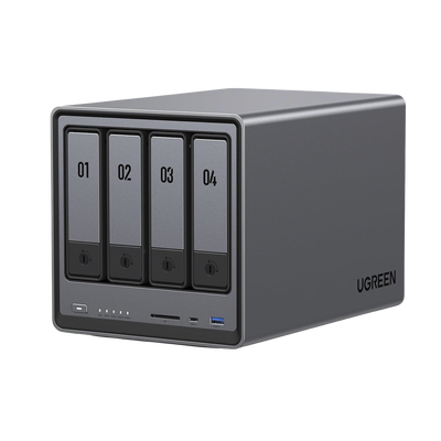 UGREEN - NASync DXP4800 | SO UGOS Pro |  Intel N100 12th Gen Intel® Quad Core™ | 4-Bahias (SATA) hasta 96TB | 2* M.2 SSD hasta 16TB| 8GB DDR5 (Exp. a 16GB) | 2.5Gb Dual Ethernet | HDMI 4K | 2* USB2.0 | 1*USB 3.2Gen | 1* USB 3.2Gen2 | 1*USB-C 3.2Gen2 | SD