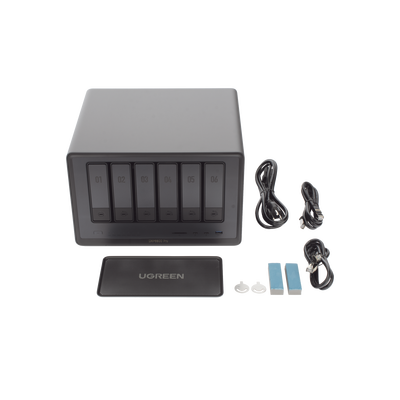 UGREEN - NASync DXP6800 Pro | SO UGOS Pro | Intel® i5 1235u 10-Core™ | 6-Bahias (SATA) Hasta 144TB | 2* M.2 SSD Hasta 16TB | 8GB DDR5 (Exp. a 64GB) | 2 Thunderbolt™4 | 2*10GbE | 1*USB3.2 Gen2 | 2*USB 2.0 | 2*USB 3.2Gen2 | HDMI 2.1 8K | SD 4.0