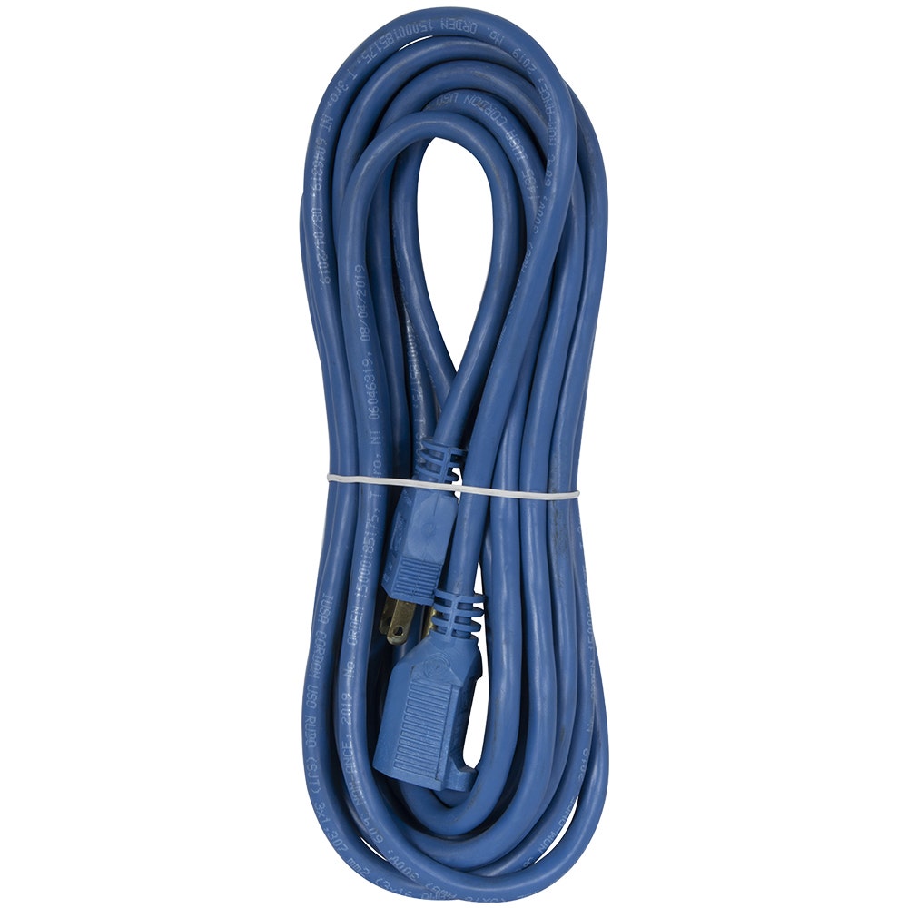 IUSA - Extensión de uso rudo aterrizada, azul, clavija recta, 8m, IUSA