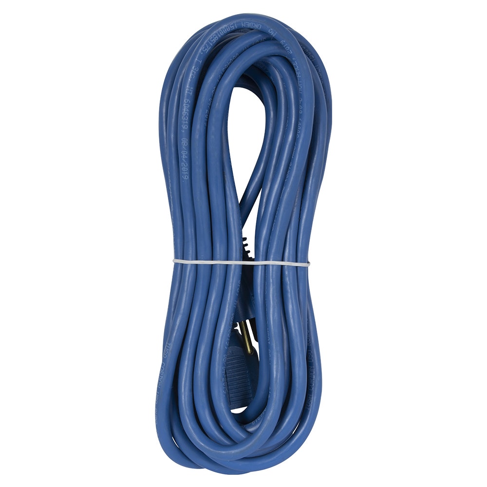 IUSA - Extensión de uso rudo aterrizada, azul, clavija recta, 8m, IUSA