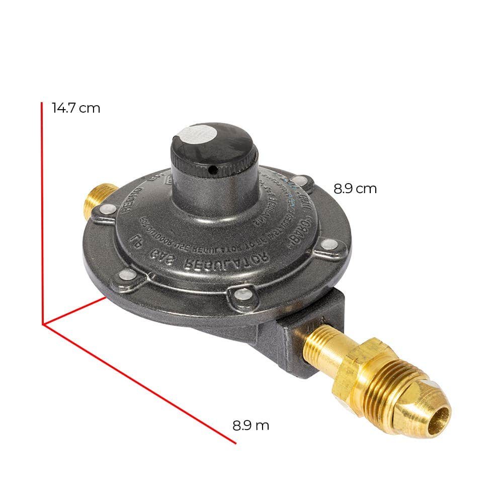 IUSA - Regulador gas L.P. baja presión para 1 cilindro mod. REG102 PPR2
