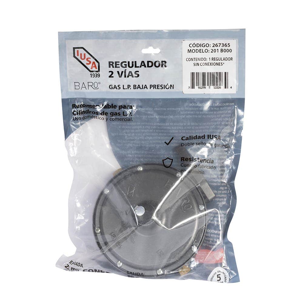 IUSA - Regulador gas l.p. baja presión para 2 cilindros mod. REG201 B000