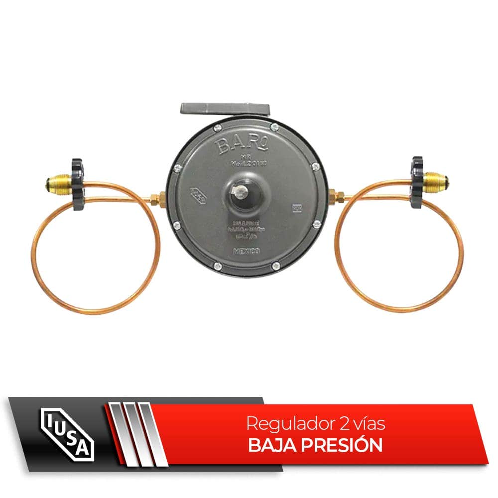 IUSA - Regulador gas l.p. baja presión para 2 cilindros mod. reg201 psmc