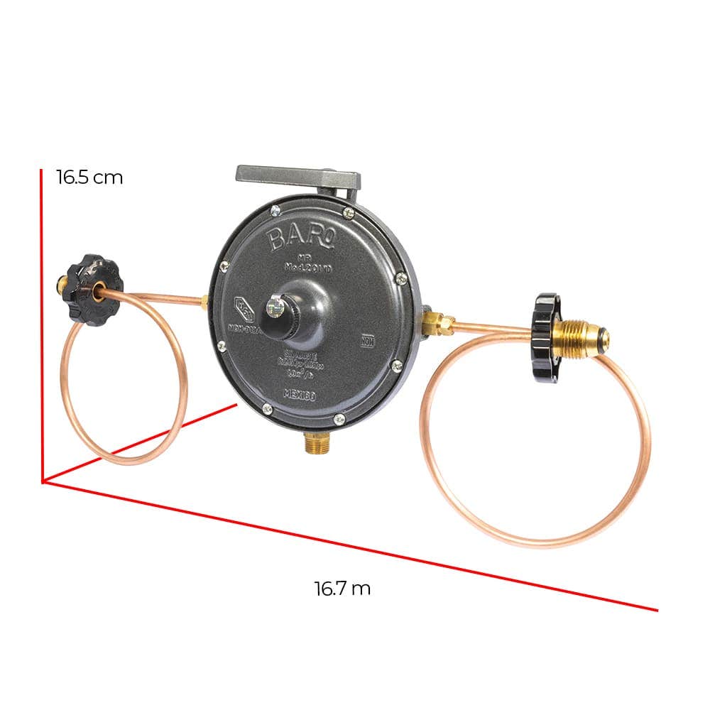 IUSA - Regulador gas l.p. baja presión para 2 cilindros mod. reg201 psmc