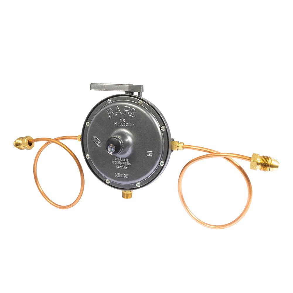 IUSA - Regulador gas L.P. baja presión para 2 cilindros mod. REG201 PCC1