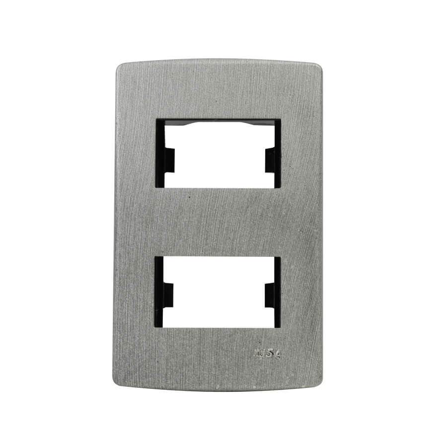 IUSA - Placa scudetto decore metálica de 2 ventanas