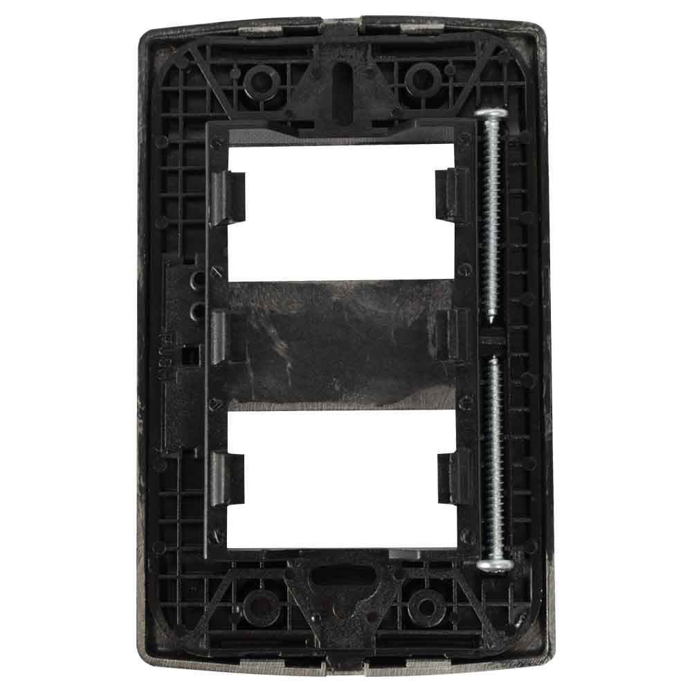 IUSA - Placa scudetto decore metálica de 2 ventanas