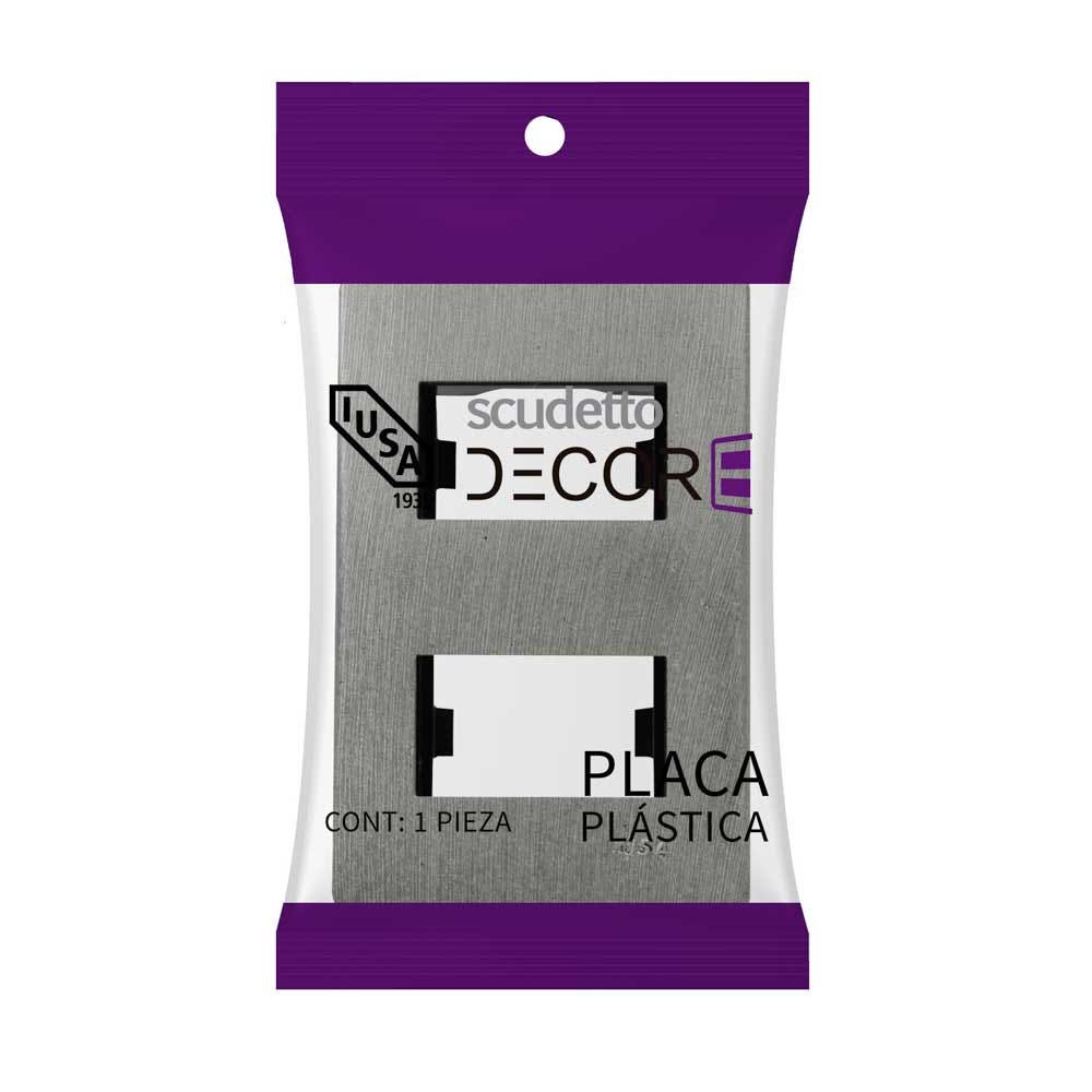 IUSA - Placa scudetto decore metálica de 2 ventanas