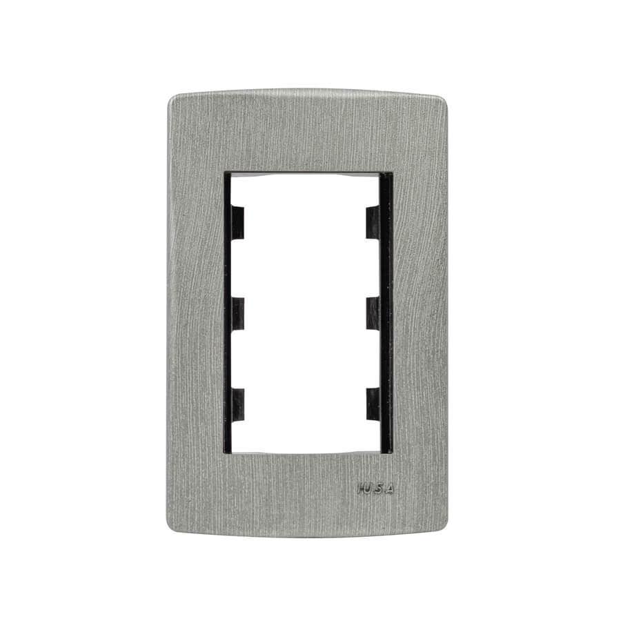 IUSA - Placa scudetto decore metálica de 3 ventanas