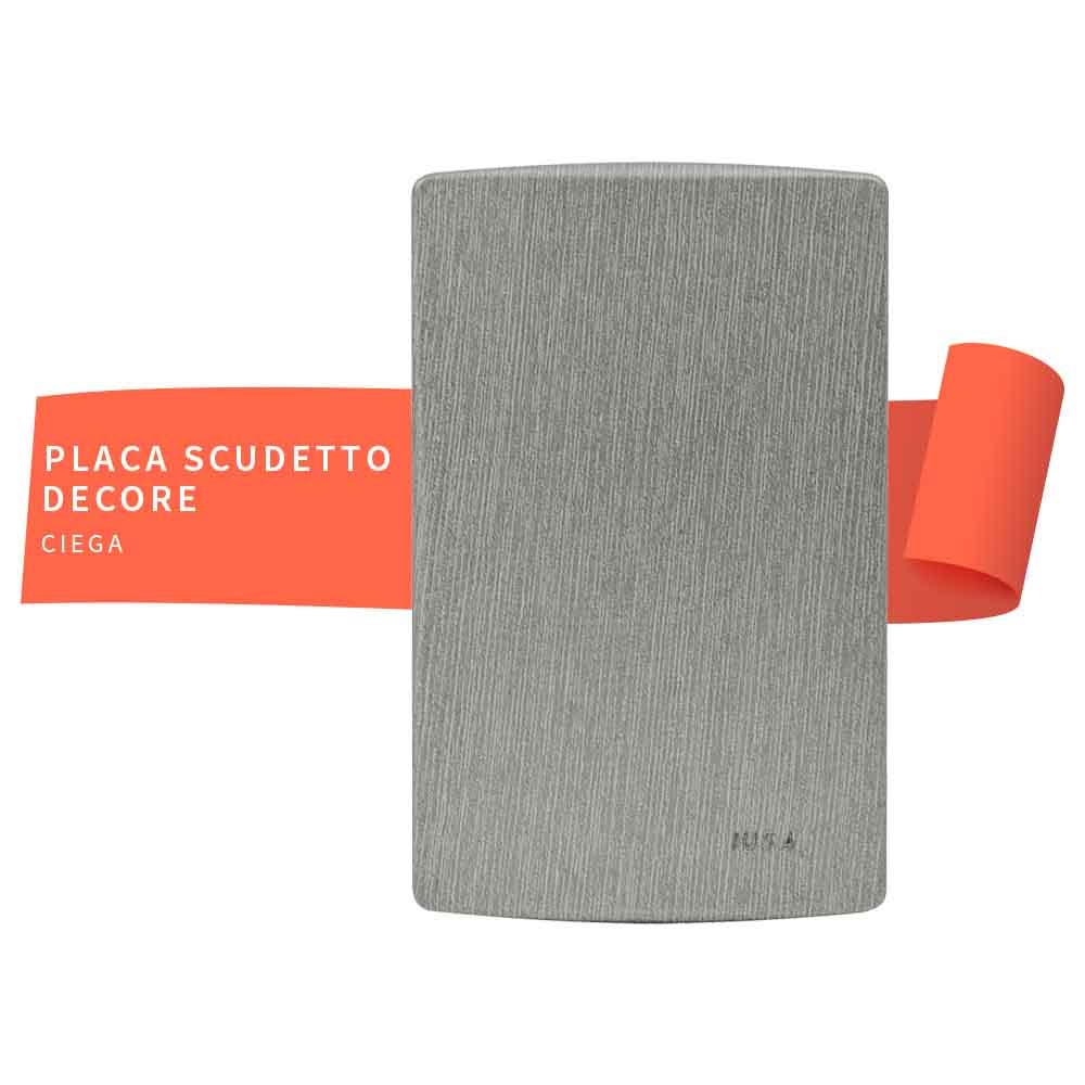 IUSA - Placa ciega scudetto decore metálica