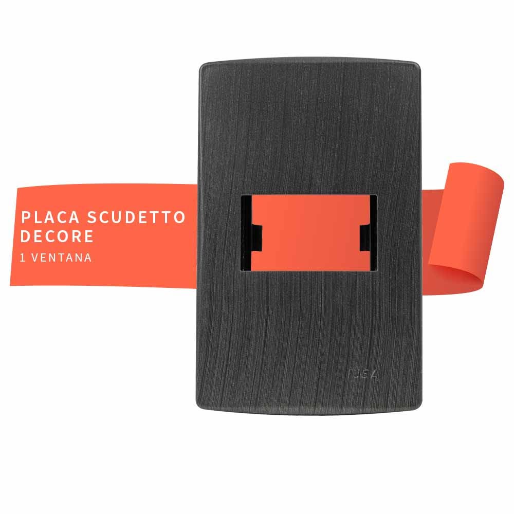 IUSA - Placa scudetto decore oxford de 1 ventana