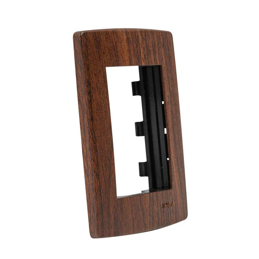 IUSA - Placa scudetto decore caoba de 3 ventanas