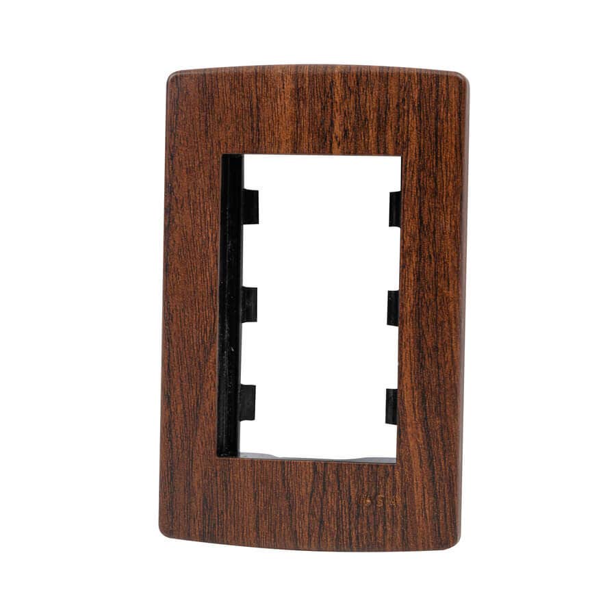 IUSA - Placa scudetto decore caoba de 3 ventanas