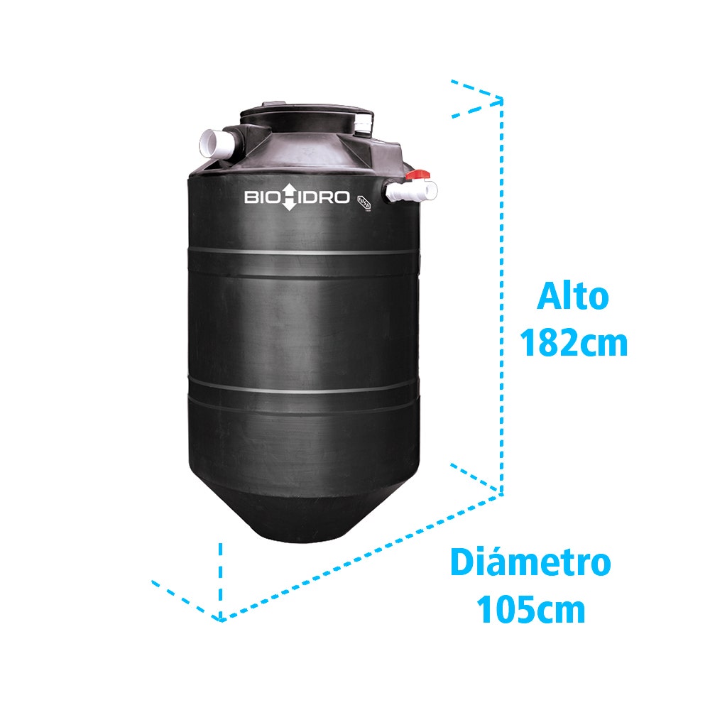 IUSA - Biohidro, Digestión de Aguas, IUSA, 1300 L., Modelo 5