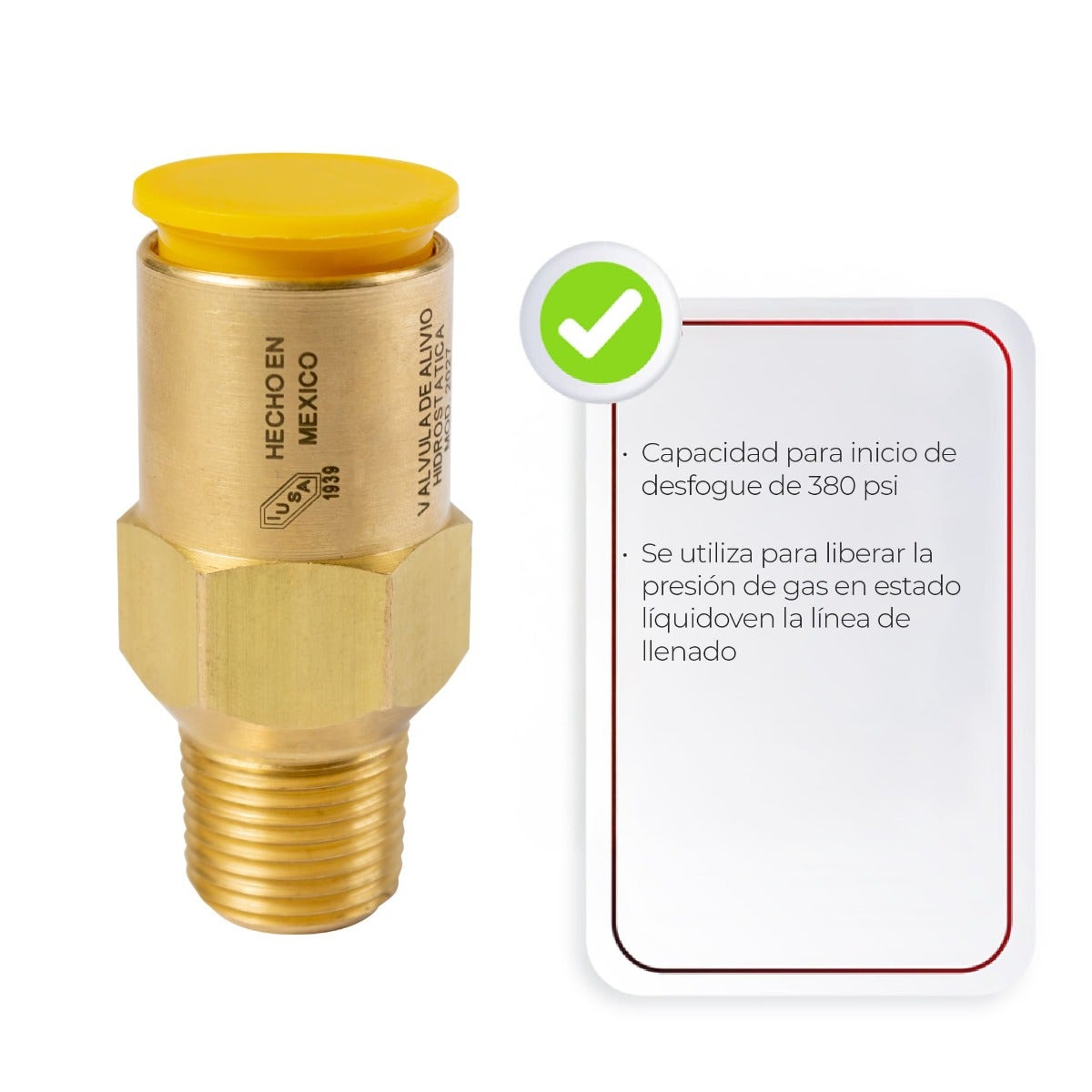 IUSA - Válvula de alivio hidrostática IUSA 380 psi