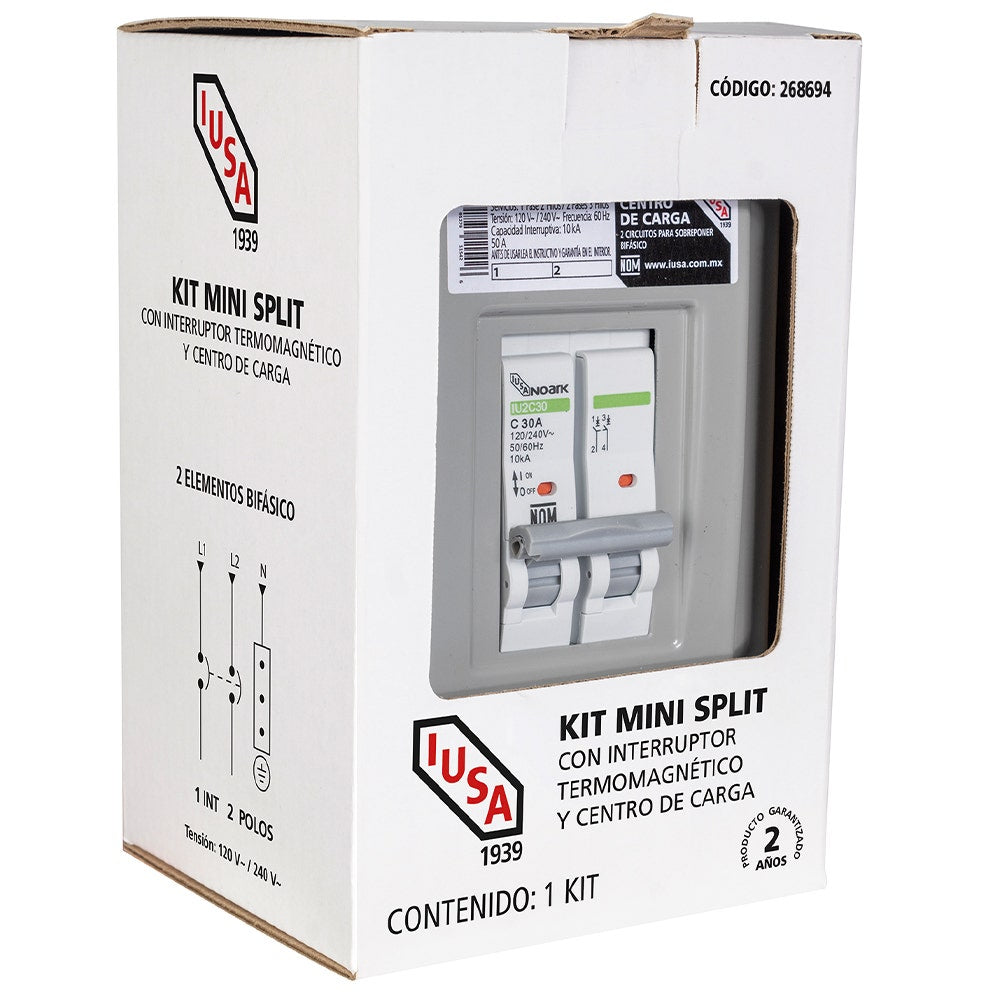 IUSA - Kit de instalación eléctrica para minisplit, 20 a, IUSA