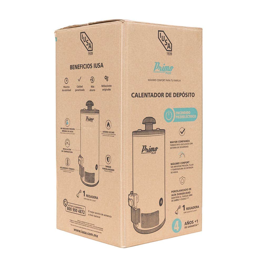 IUSA - Calentador de depósito Primo Plus 40 L, gas natural, IUSA
