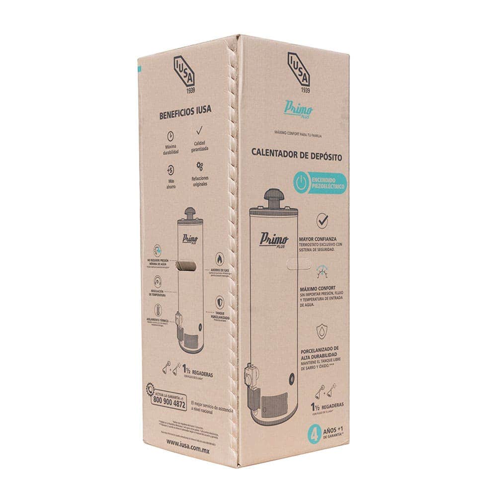 IUSA - Calentador de depósito Primo Plus 60 L, gas natural, IUSA