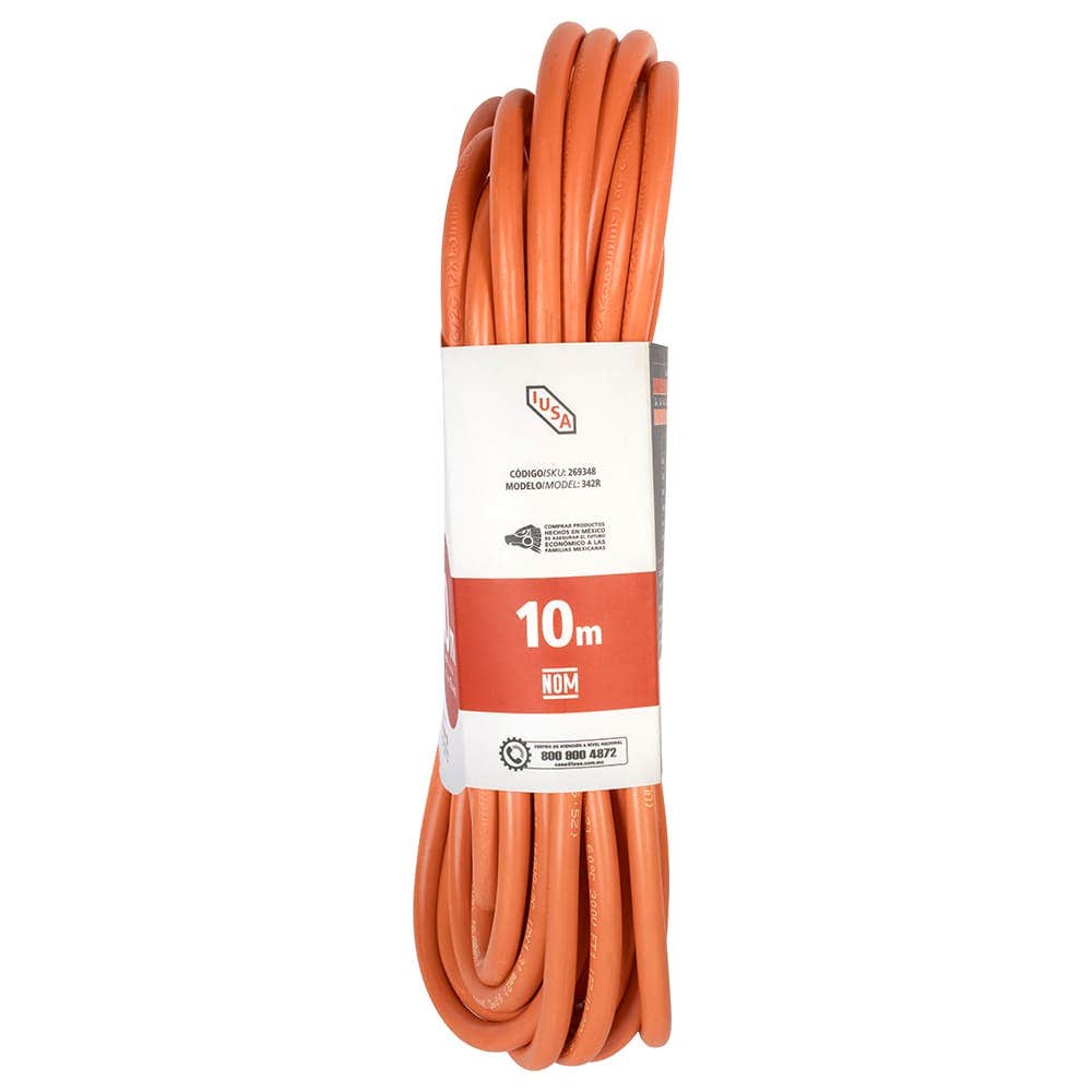 IUSA - Extensión anaranjada de uso rudo iusa 2 x 16 awg 10 m