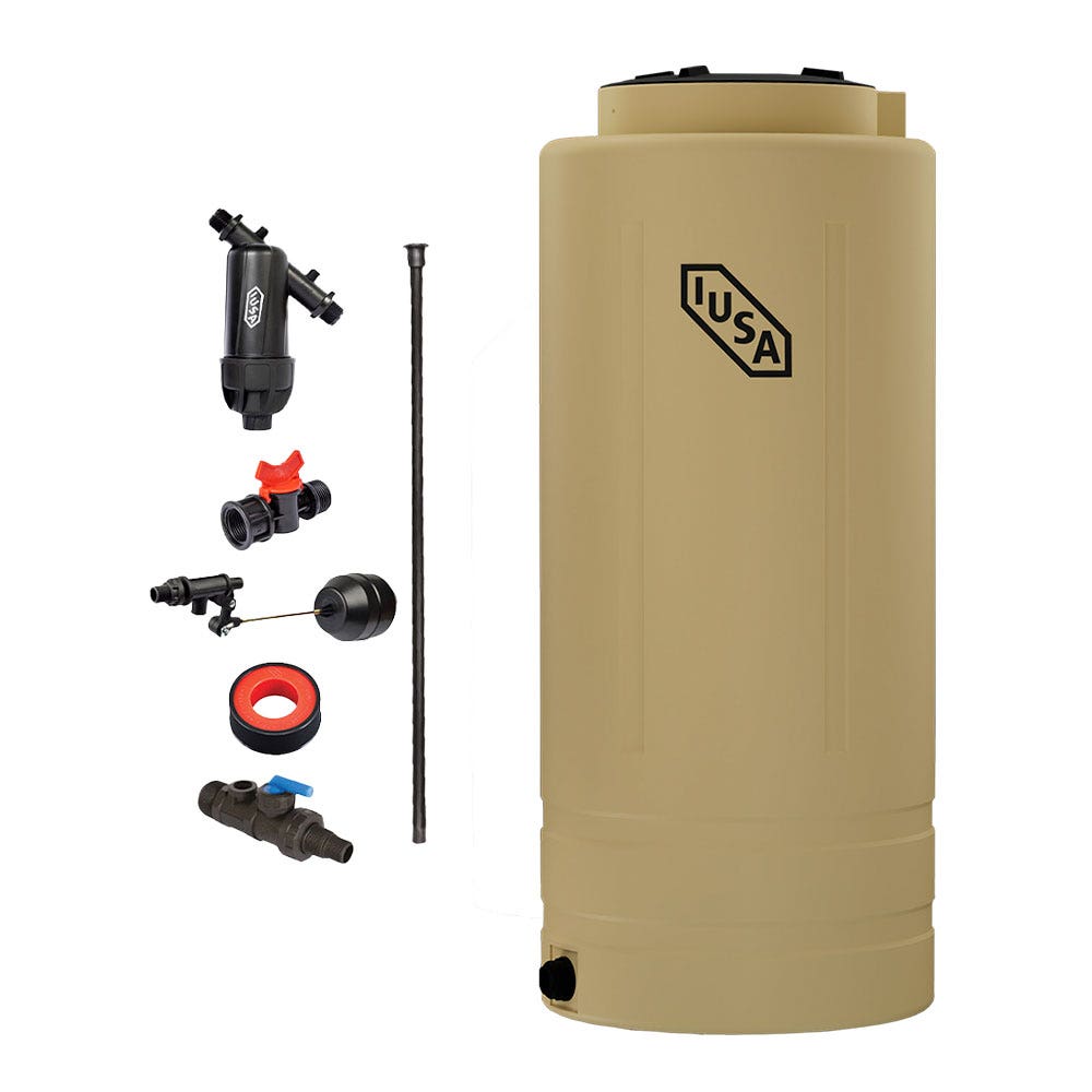 IUSA - Tinaco slim beige 1100 l con accesorios
