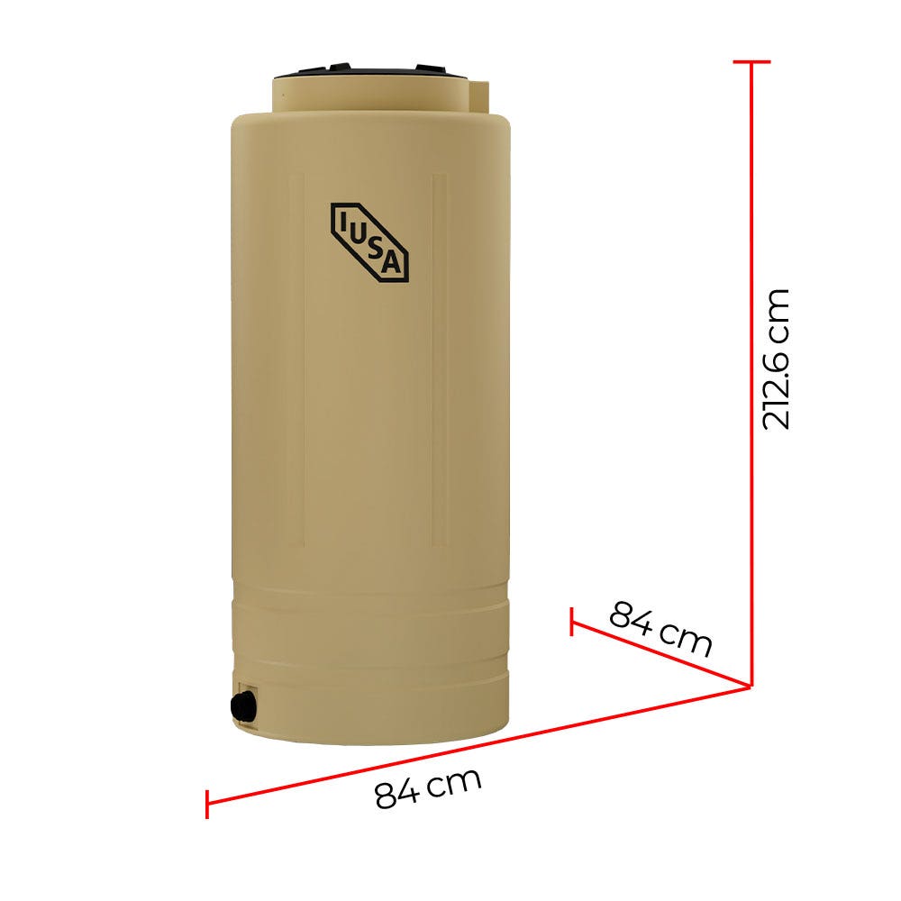 IUSA - Tinaco slim beige 1100 l con accesorios