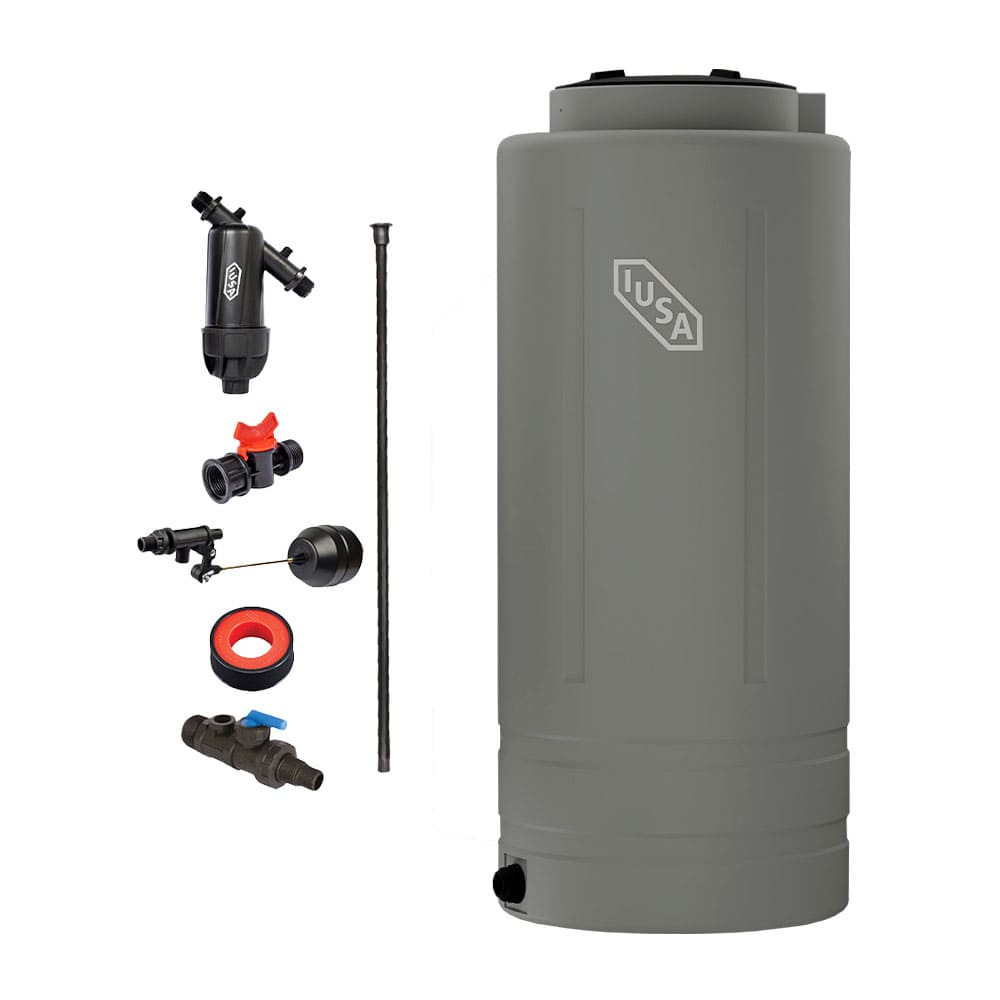 IUSA - Tinaco slim gris 1100 l con accesorios
