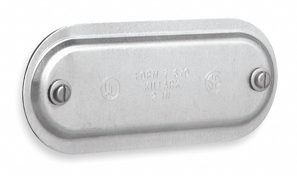 HUBBELL KILLARK - Tapa de Acero con Empaque para Caja Condulet de  2".