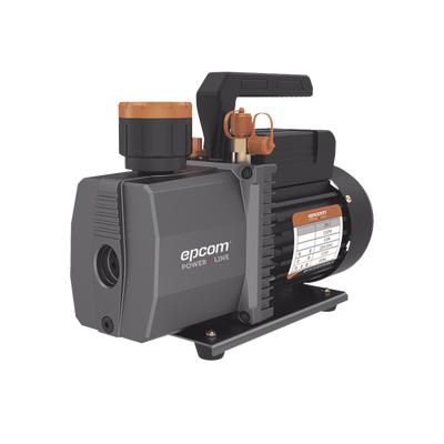 EPCOM POWERLINE - Bomba de vacío/ para aire acondicionado / 2 estados /  Motor de 1/2 HP / Voltaje 110 Vca / Acople de ingreso de 1/4" x 3/8" con válvula de retención integrada