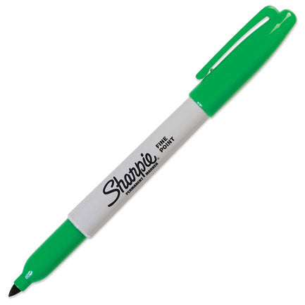SANFORD - Marcador Sanford 30004 Sharpie Fino Verde Permanente C/12