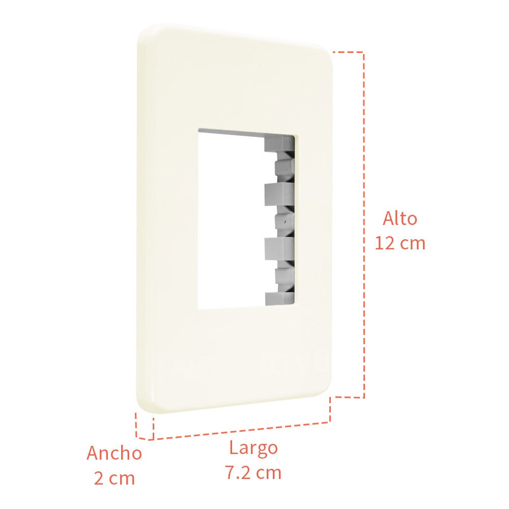 IUSA - Placa tradizione de 3 ventanas color marfil
