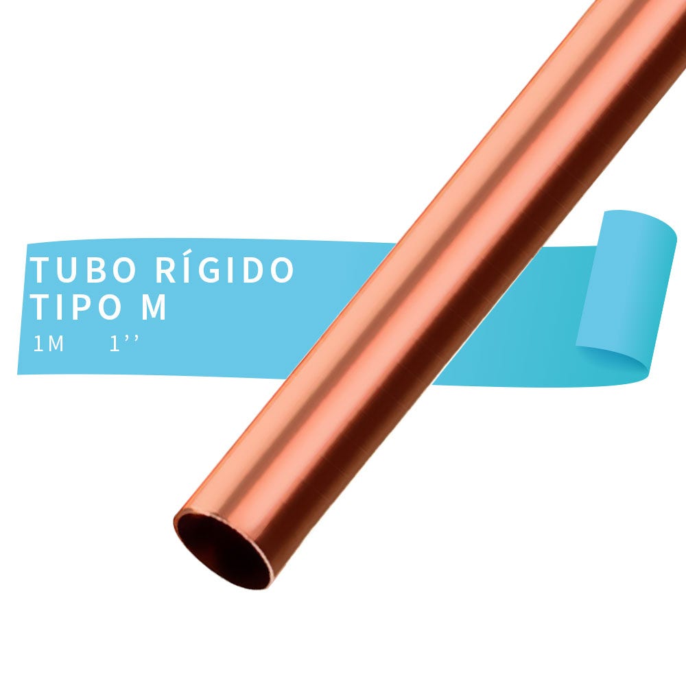 IUSA - Tubo rígido tipo m, tramo de 1”, 25 mm x 1 m