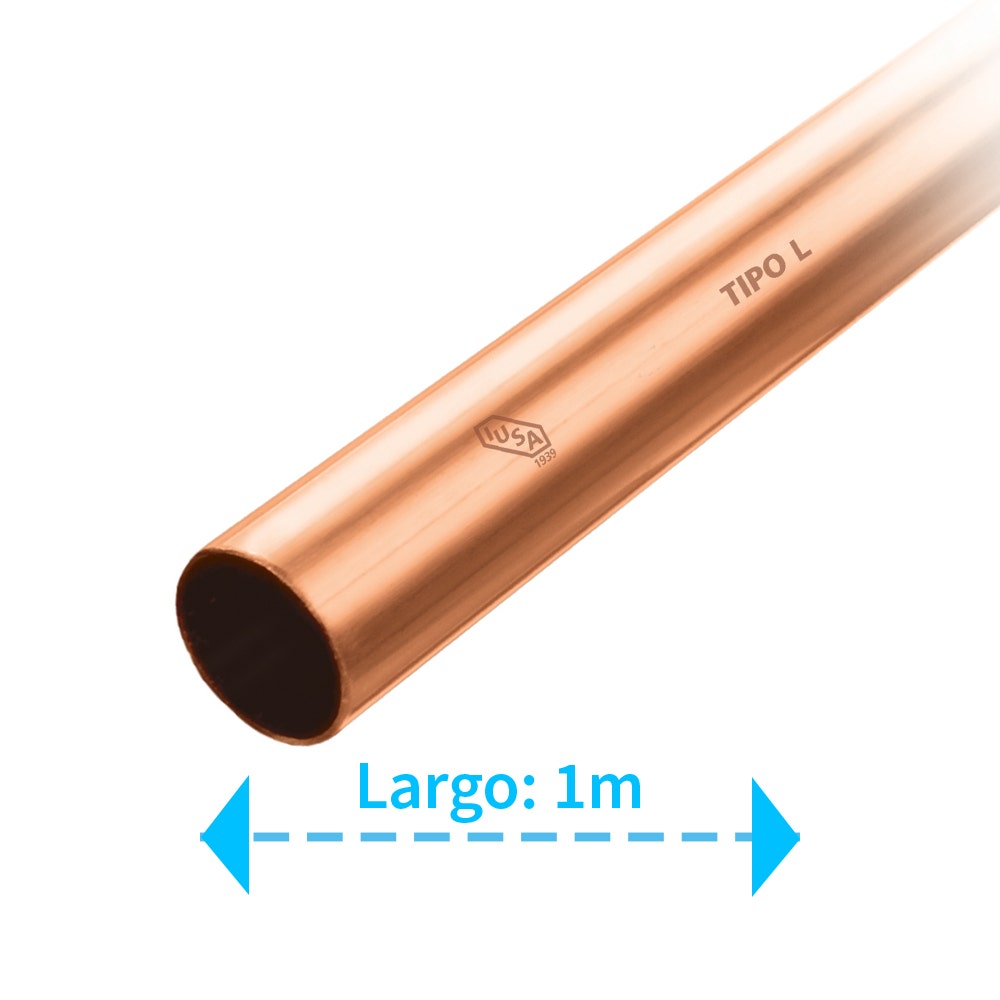 IUSA - Tubo rígido tipo l tramo de 3/4” 13 mm x 1 m