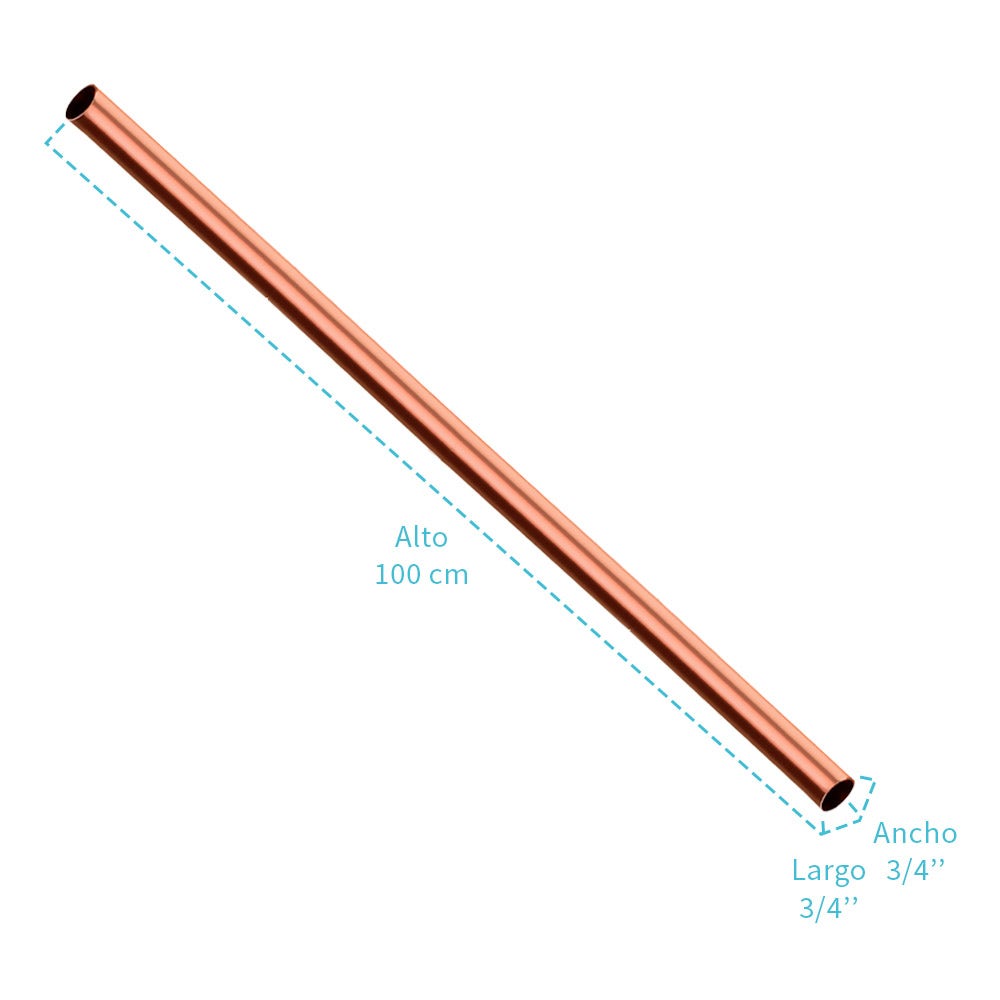 IUSA - Tubo rígido tipo l tramo de 3/4” 13 mm x 1 m