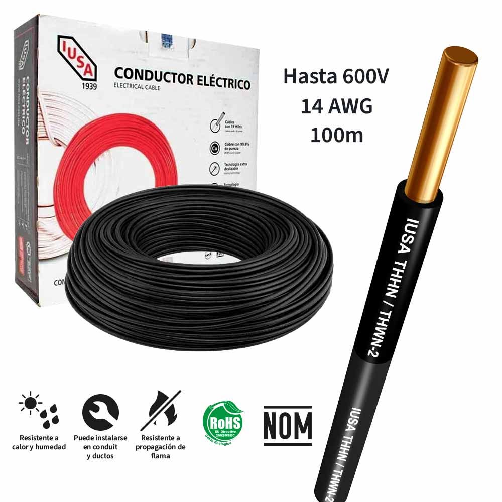 IUSA - Alambre THW-LS/THHW-LS CE RoHS 14 AWG IUSA en caja color negro