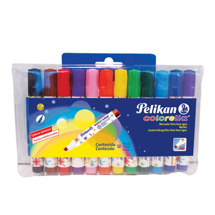 PELIKAN - Marcador Pelikan Colorella Tinta Base Agua Colore Surtidos C/12 Pzas