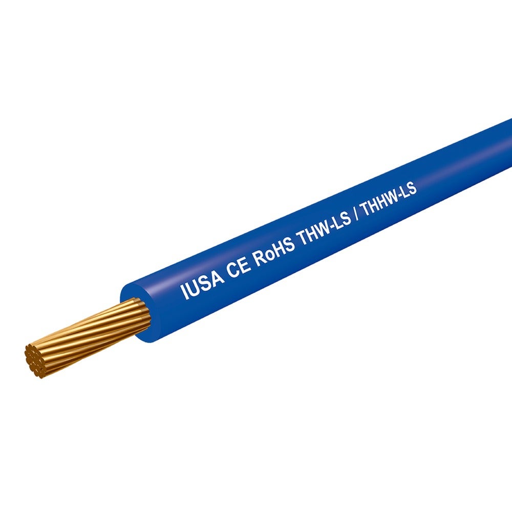 IUSA - Cable THW-LS / THHW-LS CE RoHS, caja de 100 m, 10 AWG, azul