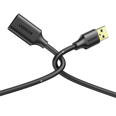 UGREEN - Cable Extensor USB 3.0 / 5 Gbps / 3 m (9.8 ft) / Macho a Hembra / Blindaje Múltiple / Conectores Dorados