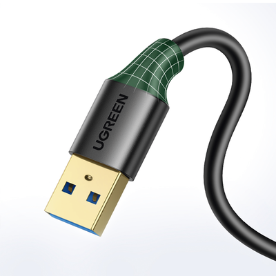 UGREEN - Cable Extensor USB 3.0 / 5 Gbps / 3 m (9.8 ft) / Macho a Hembra / Blindaje Múltiple / Conectores Dorados