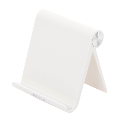 UGREEN - Soporte de Escritorio para Telefono Celular / Ajustable de 0° a 100° / Goma Antiarañazos / Antideslizante / Amplia Compatibilidad con dispositivos de 4'' a 7.9'' / Plegable / ABS / Color Blanco